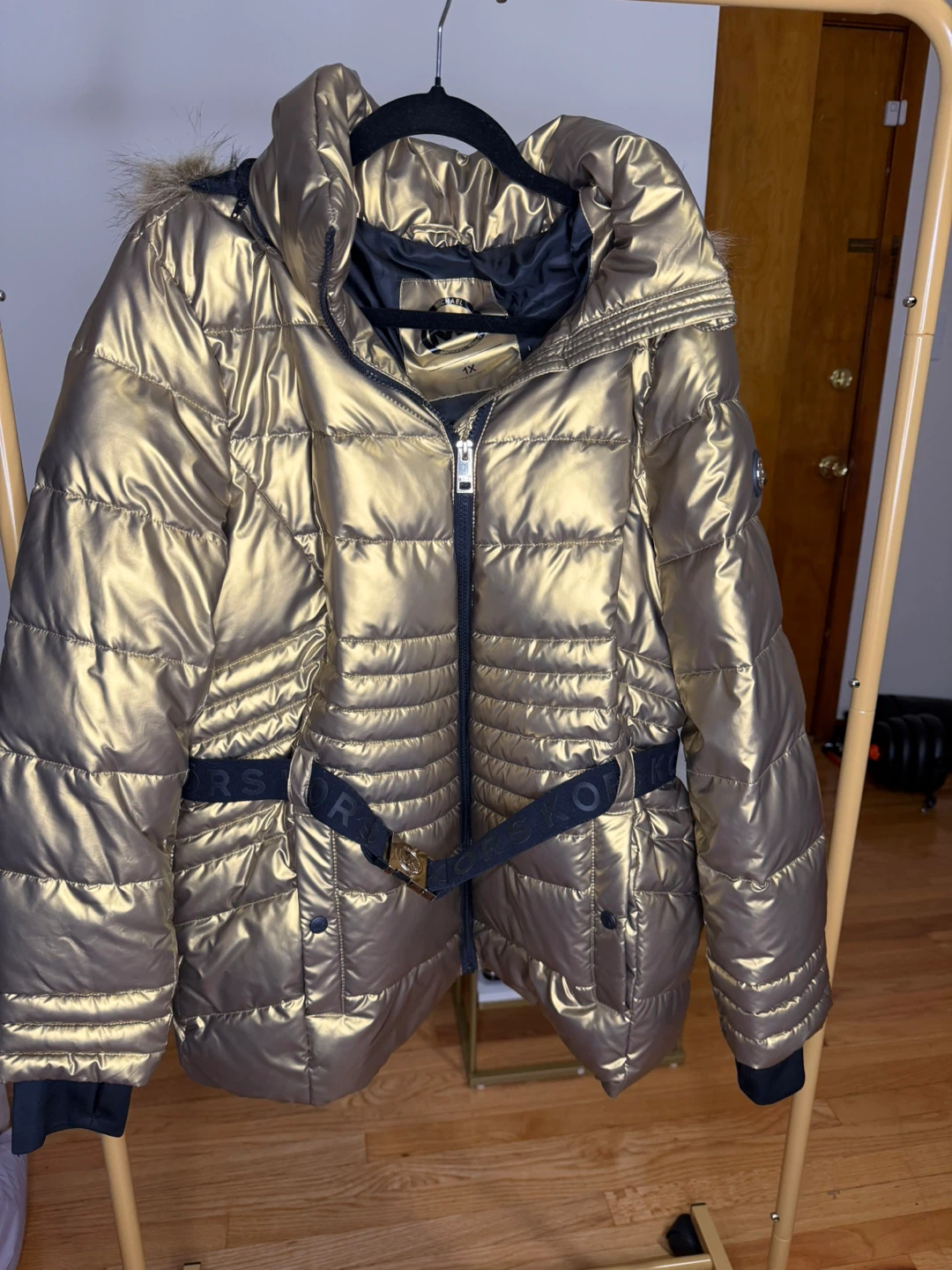 Michael Kors Gold Puffer Jacket