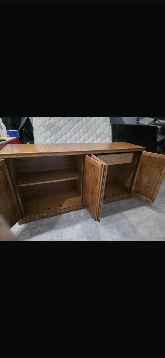 Wooden Cabinet with Doors and Drawer image indicator(2)