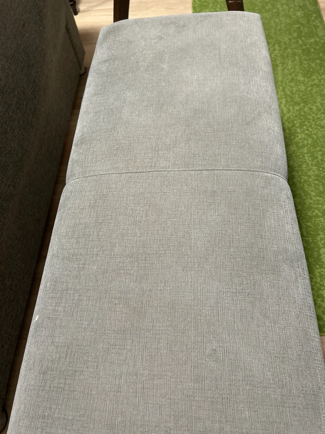 🥕🥕🥕Canadel Bench - Gray Fabric & Wood Frame image indicator(6)