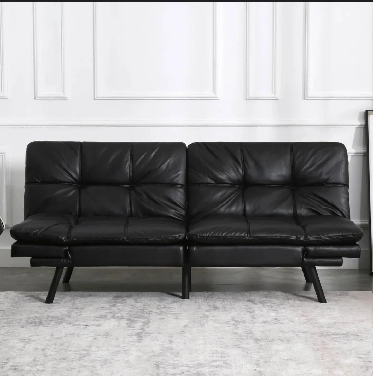 Black Futon Sofa Bed - Like New! image indicator(2)