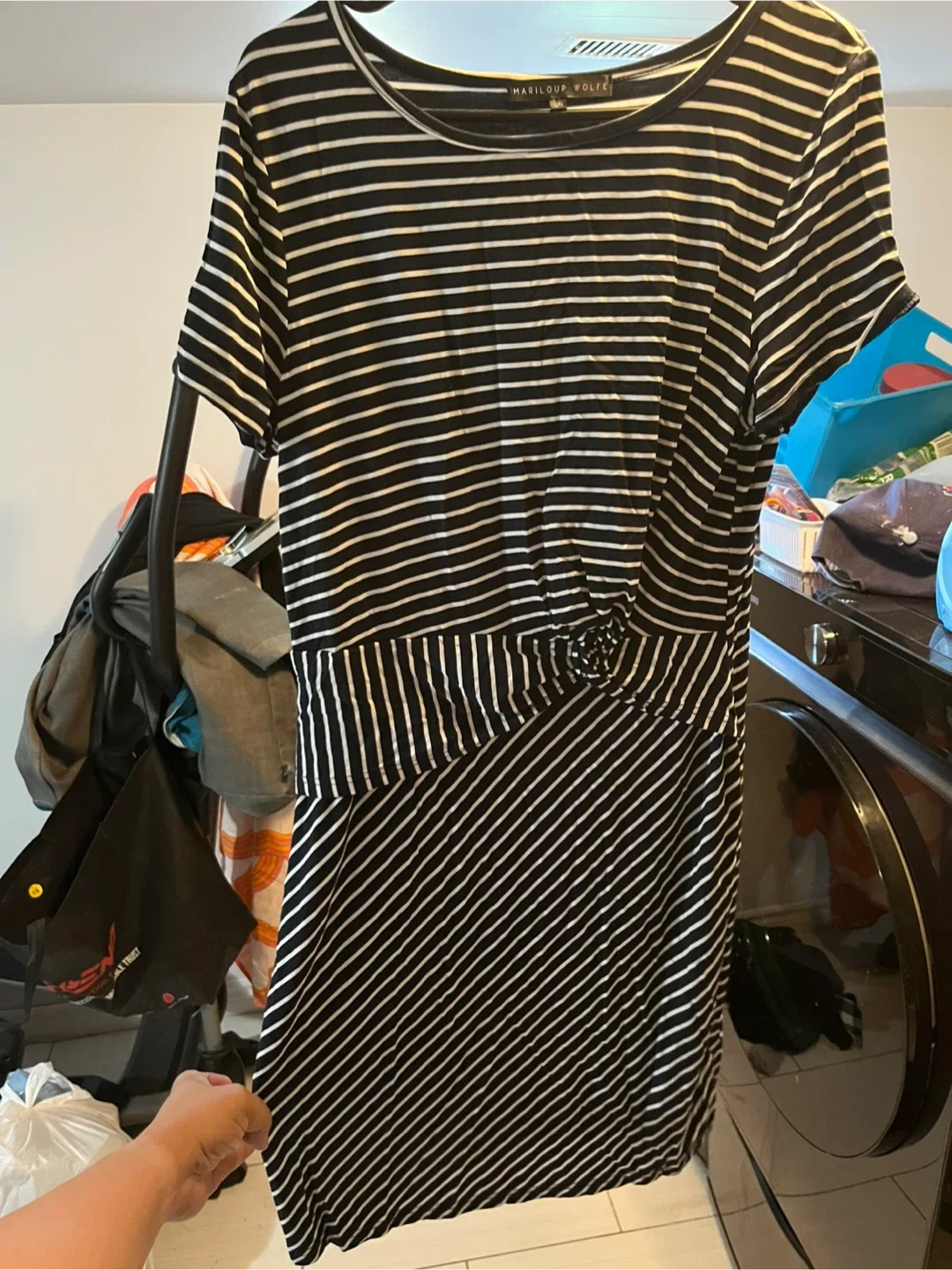Mariloup Wolfe Black & White Striped Dress - L/G