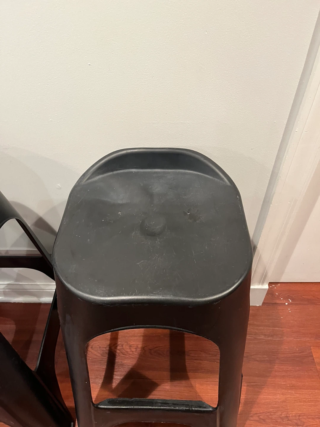 🥕Set of 2 Black Plastic Bar Stools #gifting - photo 2