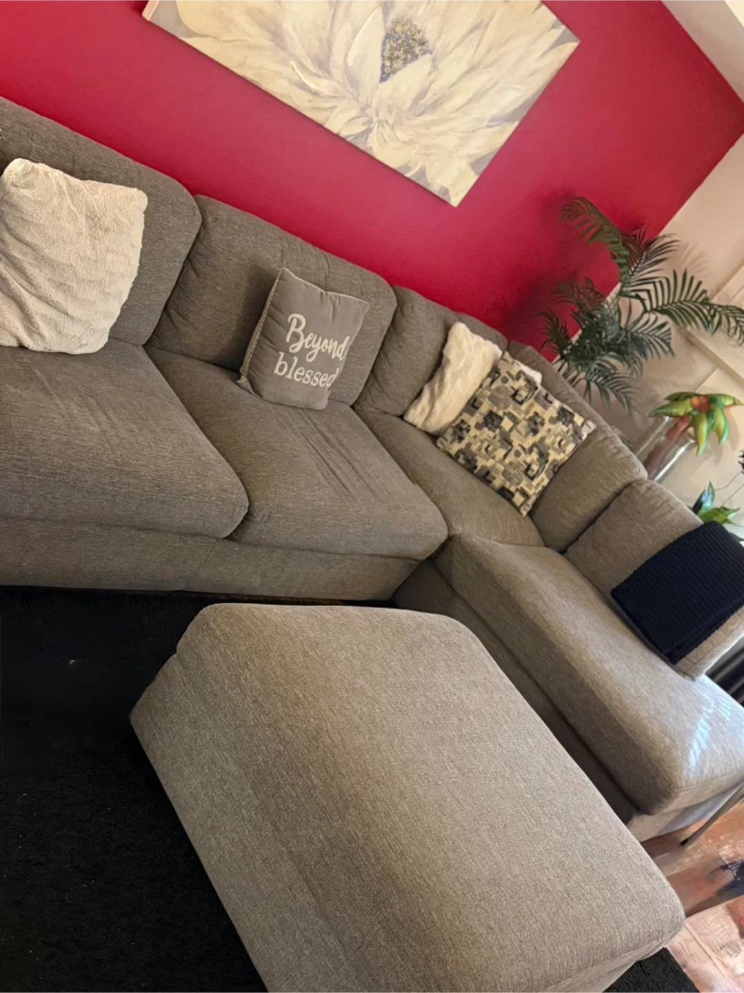 Gray Sectional Sofa with Ottoman image indicator(5)