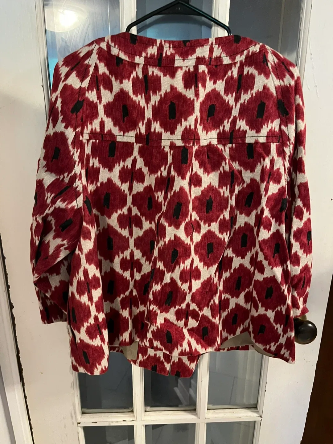 Michael Kors 1X Red/White Patterned Jacket image indicator(2)