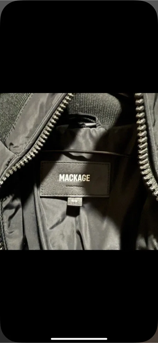 Mackage Black Winter Jacket Size M image indicator(3)