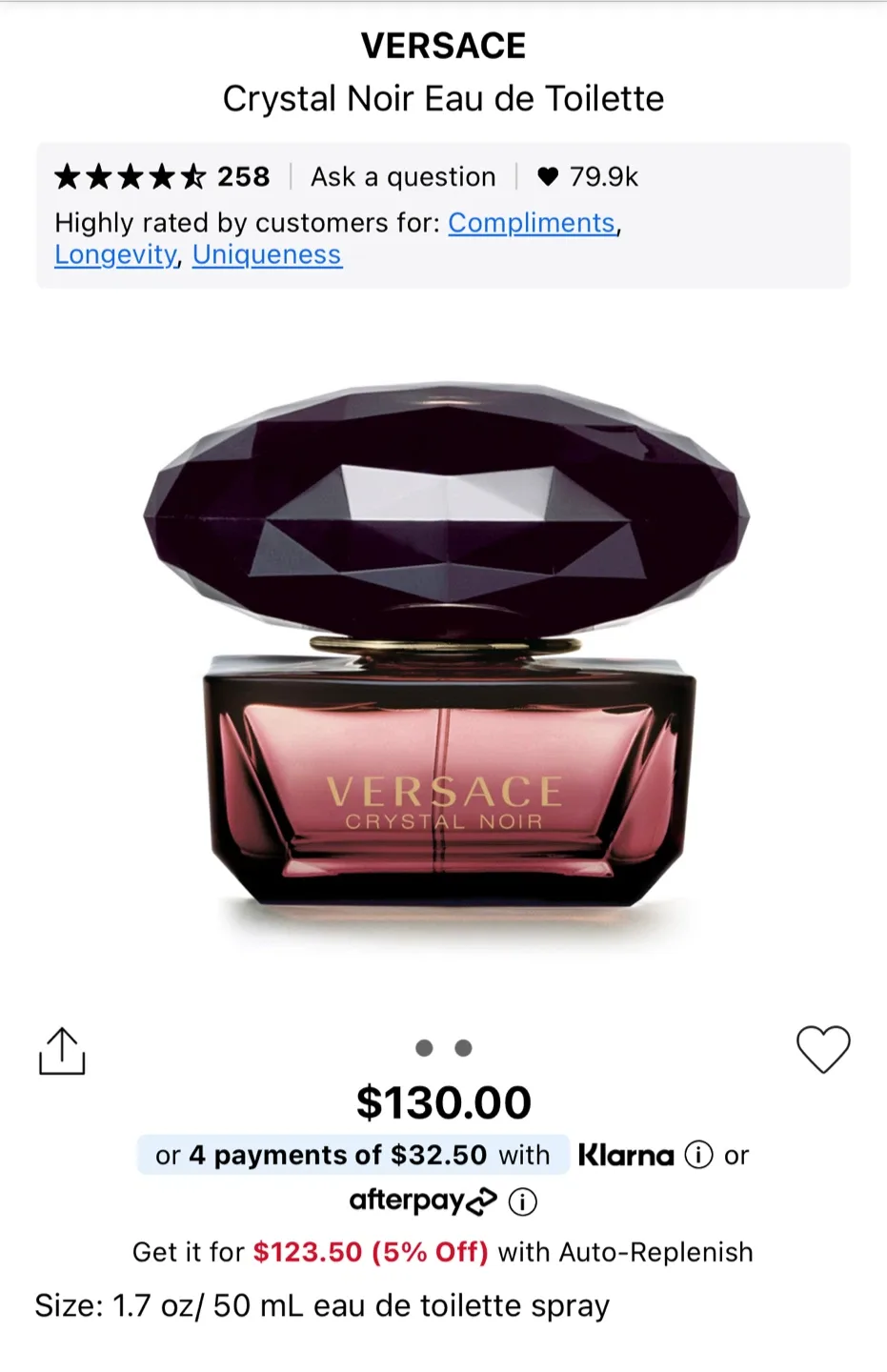 Versace Crystal Noir Perfume (eau de toilette) image indicator(4)