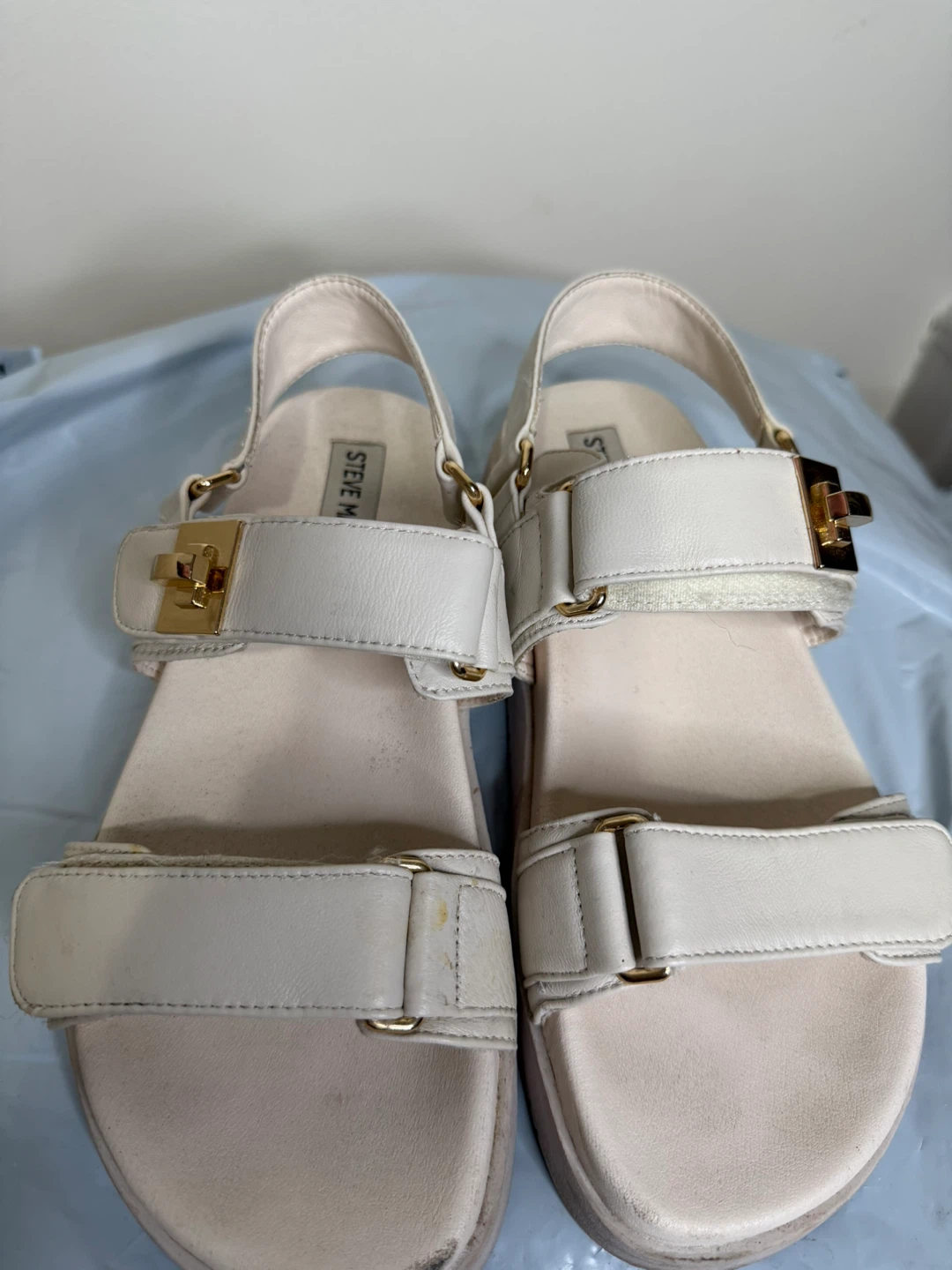Steve Madden White Leather Sandals - photo 3