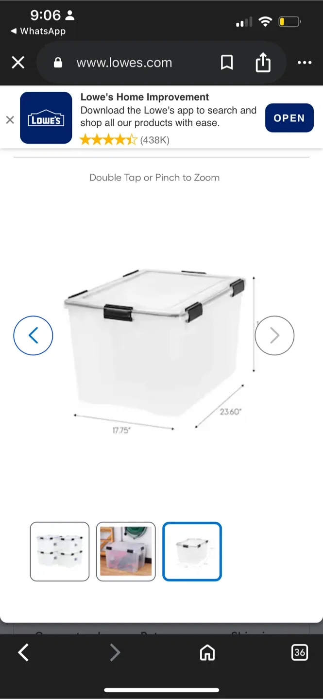 IRIS WeatherPro Large 18.5 -Gallons ( 74 -Quarts ) image indicator(2)