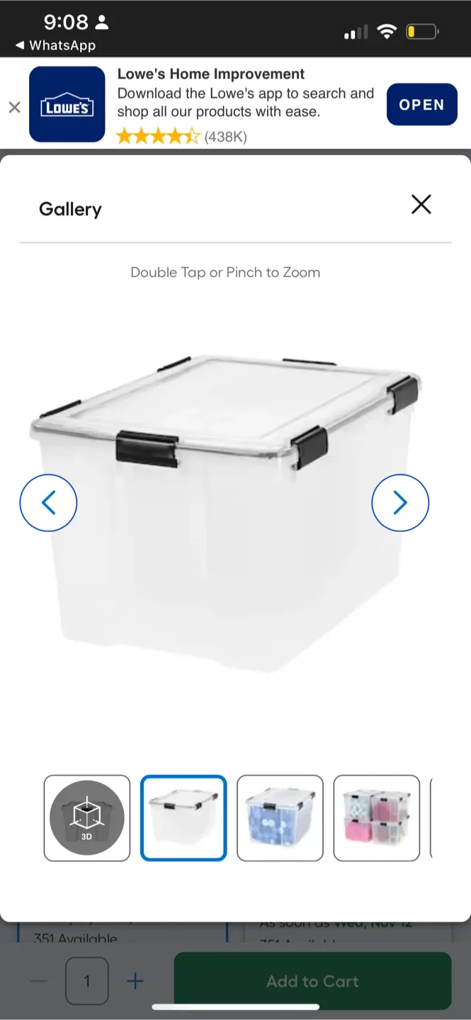 IRIS WeatherPro Large 18.5 -Gallons ( 74 -Quarts ) image indicator(3)