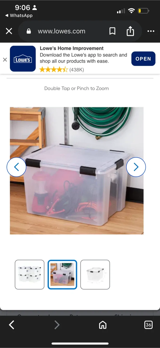 IRIS WeatherPro Large 18.5 -Gallons ( 74 -Quarts ) thumbnail