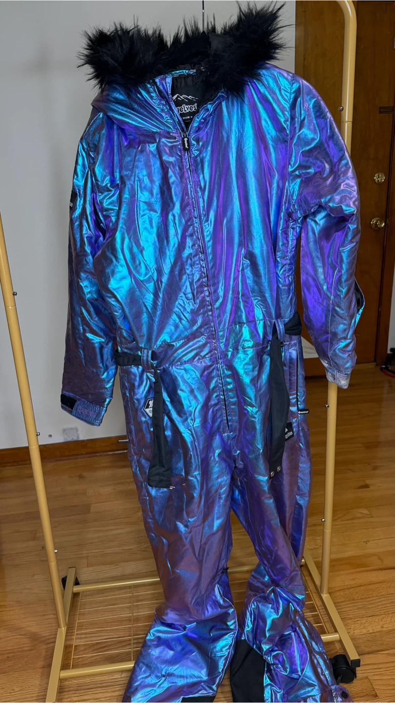 Typsy elves Wolves Snowsuit, Metallic Blue