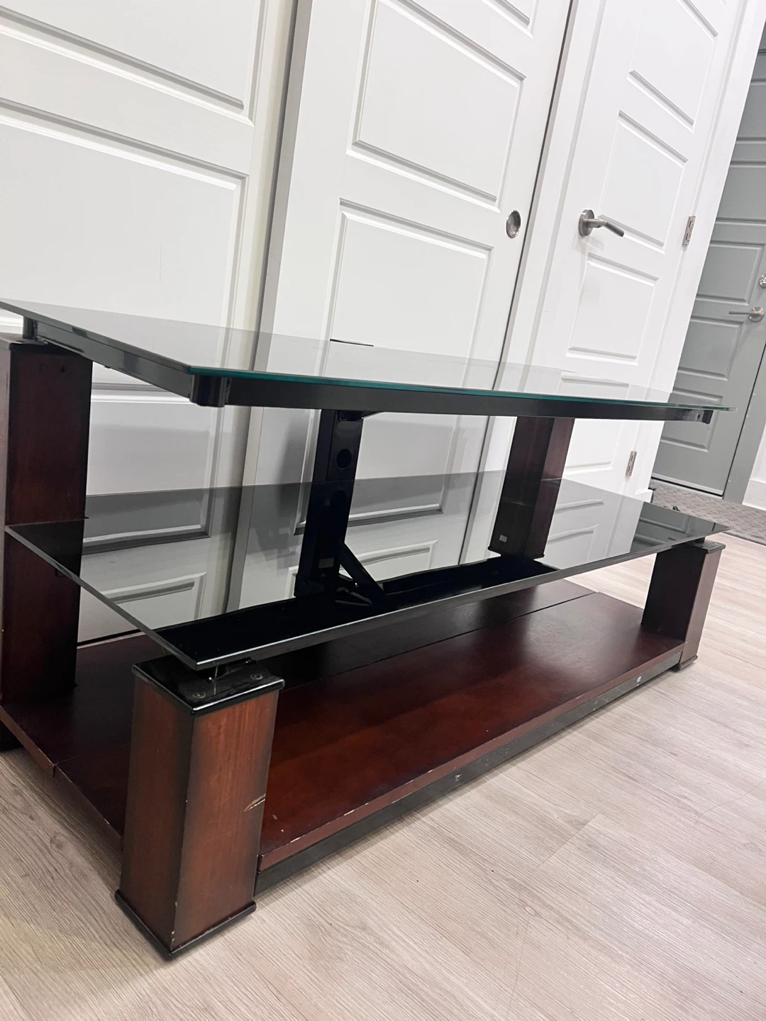 Glass and Wood TV Stand - 52 inches - photo 3