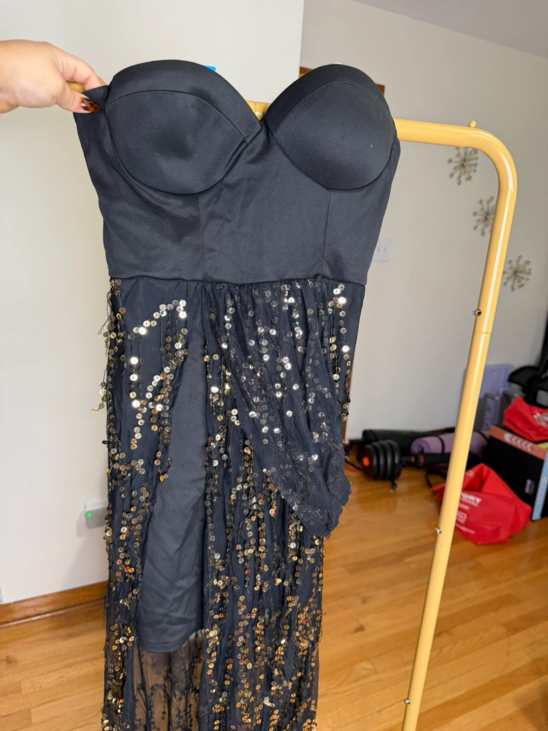 Black Sequin Dress
