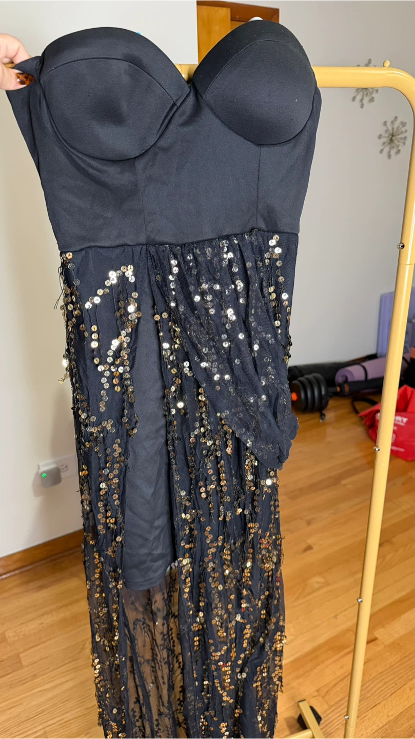 Black Sequin Dress - photo 2