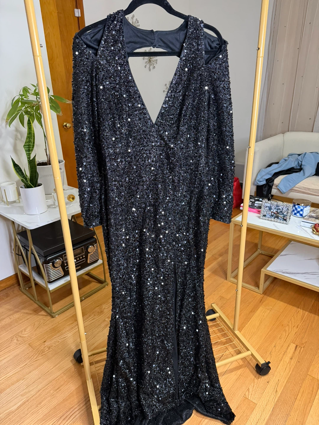 Sequin Black Formal Dress