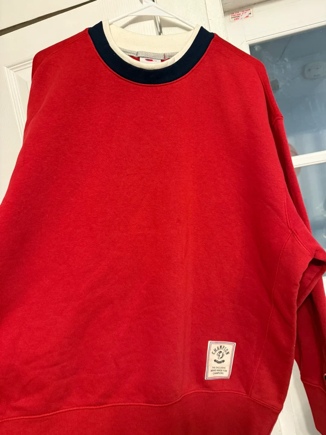 Champion Men's Double Ribbed Red Sweatshirt thumbnail