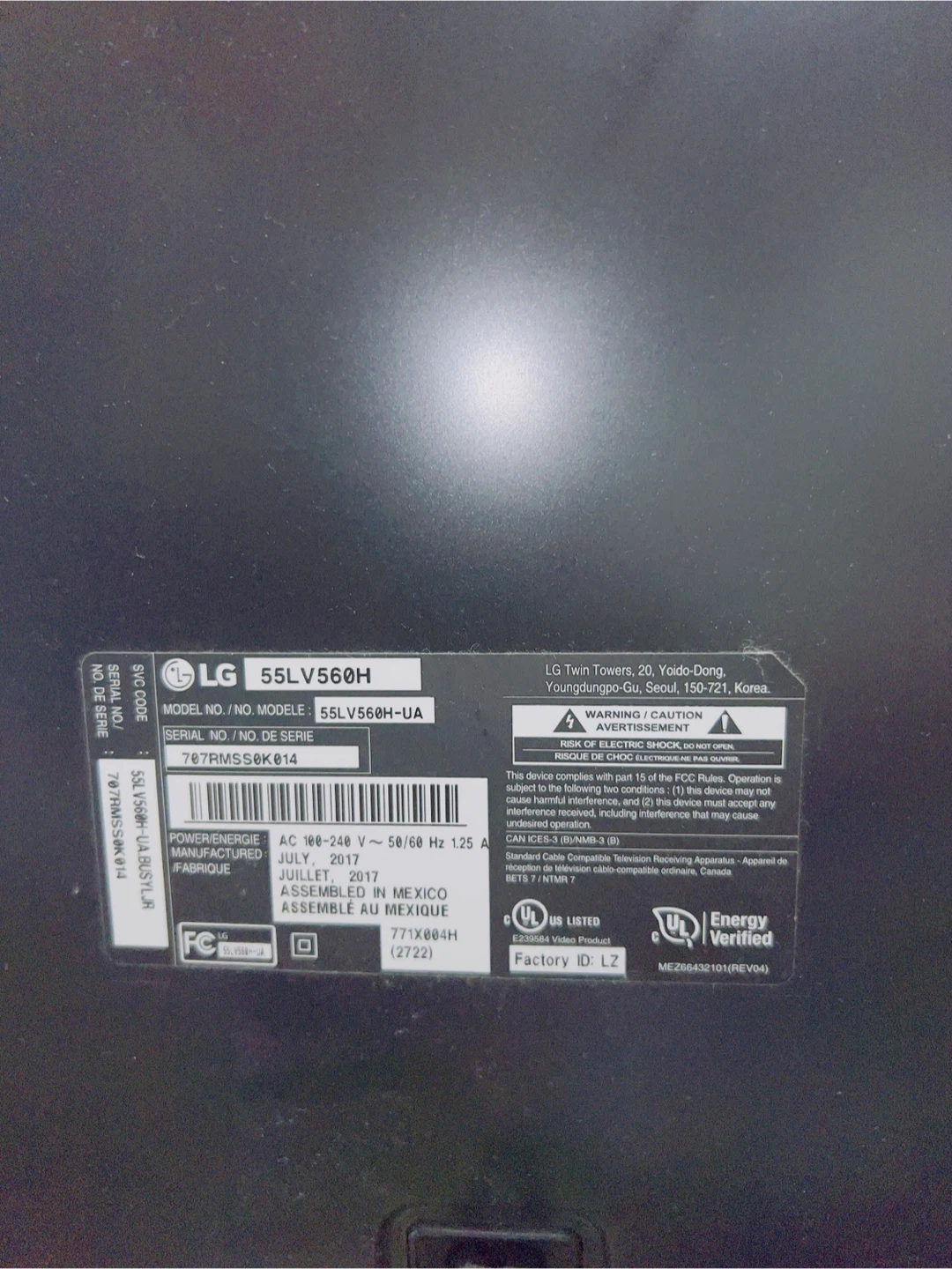 LG 55LV560H 55" TV - photo 2