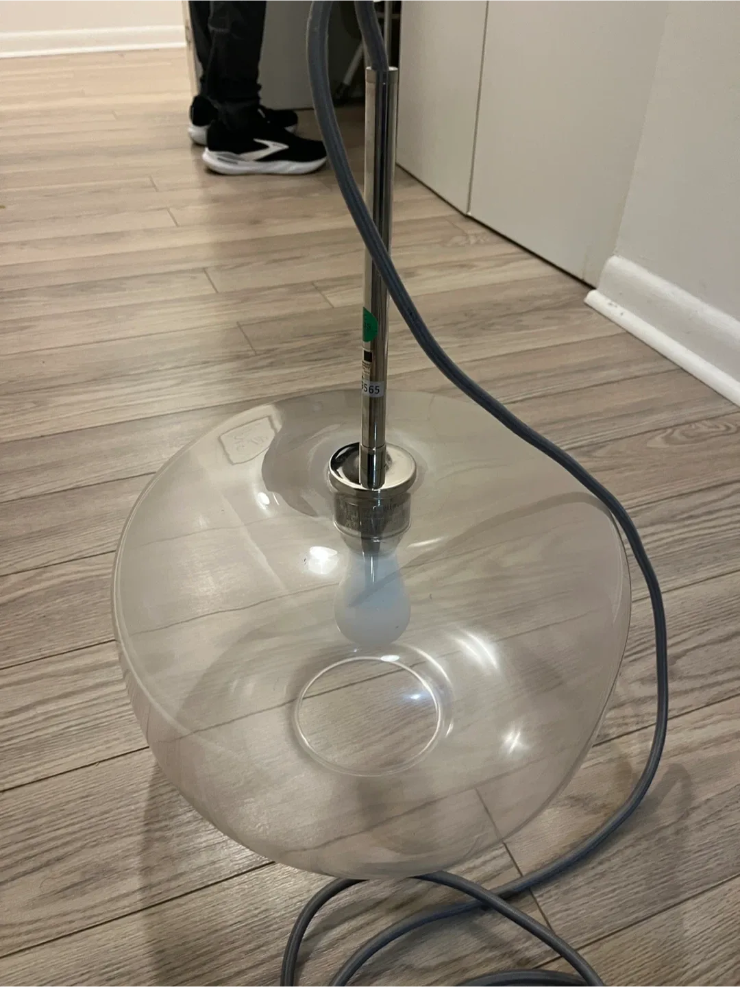 West Elm Clear Glass Dome Pendant Light plug In