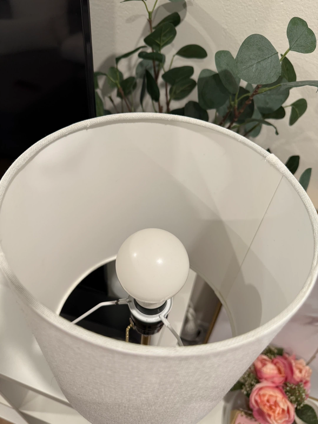 Table Lamp - White Shade, Marble Base - photo 4