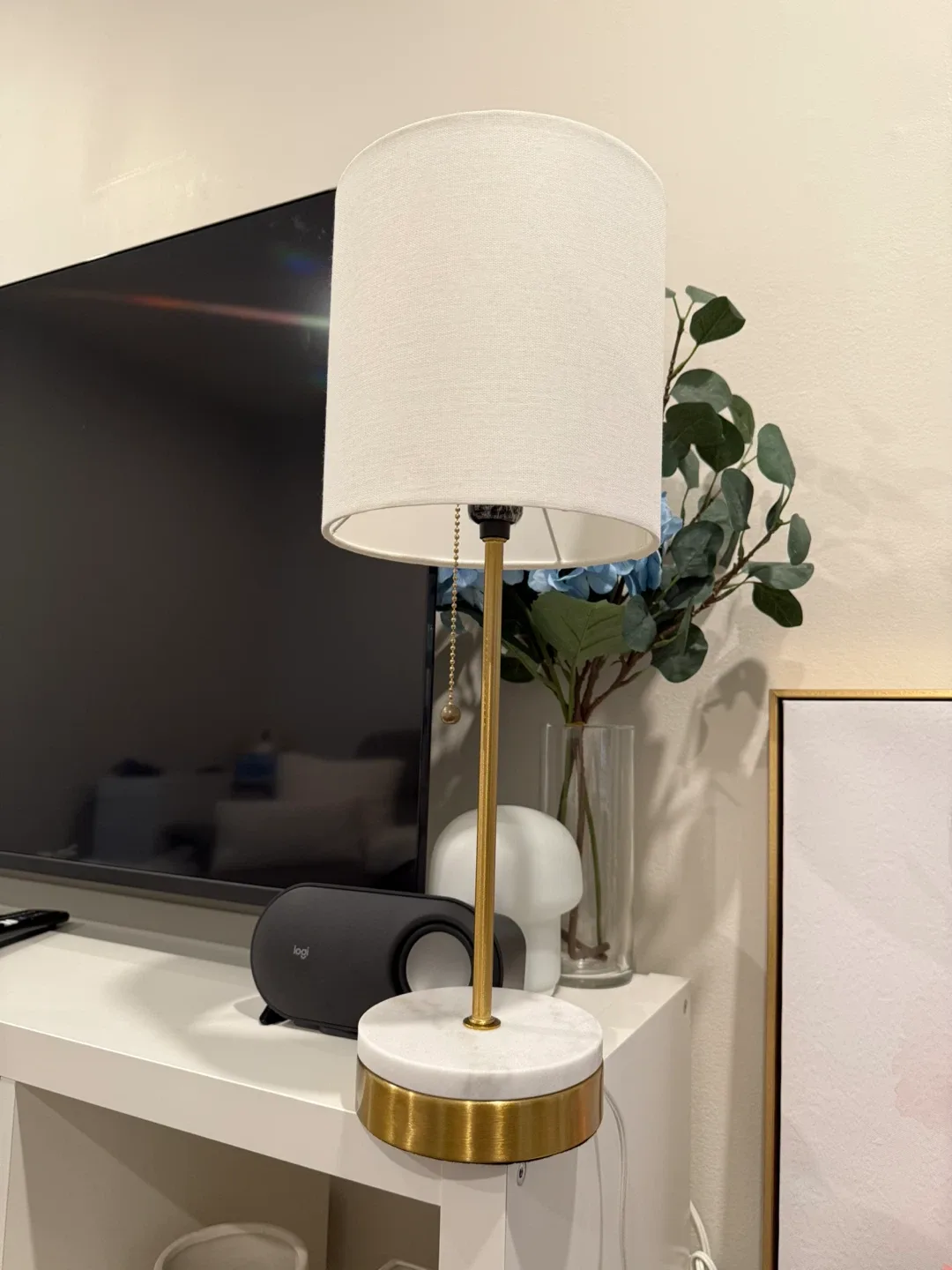 Table Lamp - White Shade, Marble Base image indicator(3)