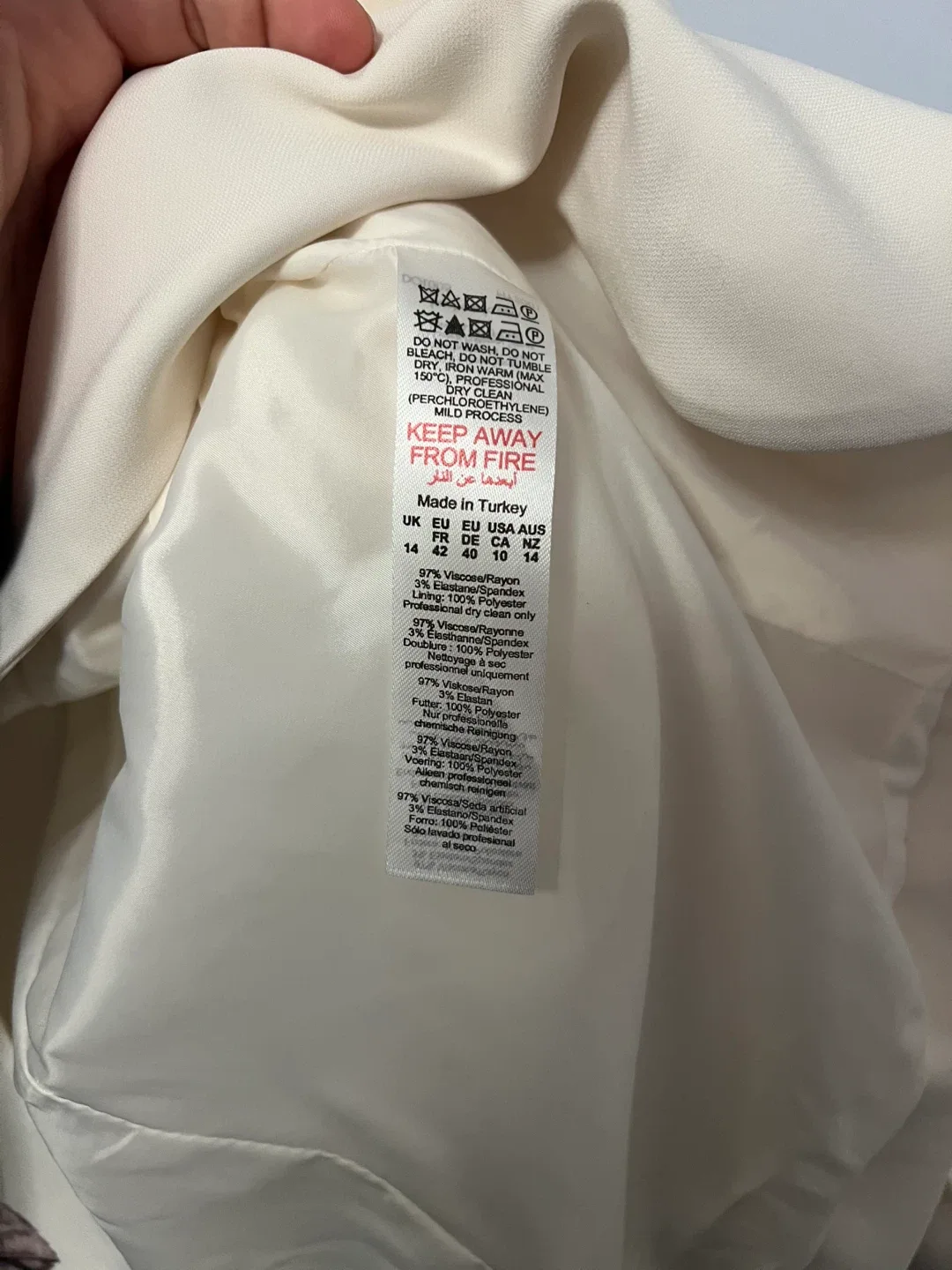 Cream Floral Blazer - Size US 10 image indicator(6)