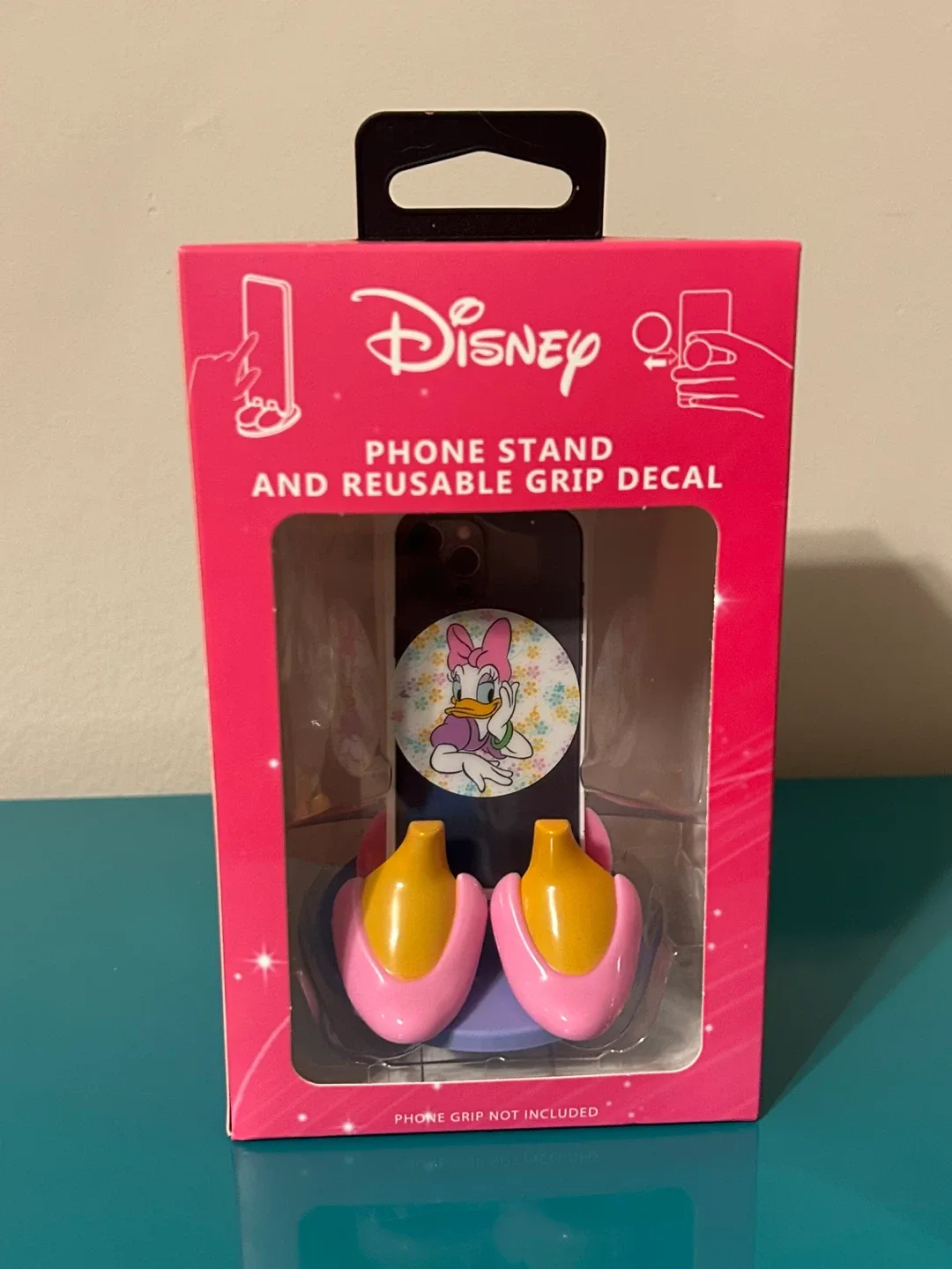 🌸 NEW Disney Daisy Duck Phone Stand & Reusable Grip Decal