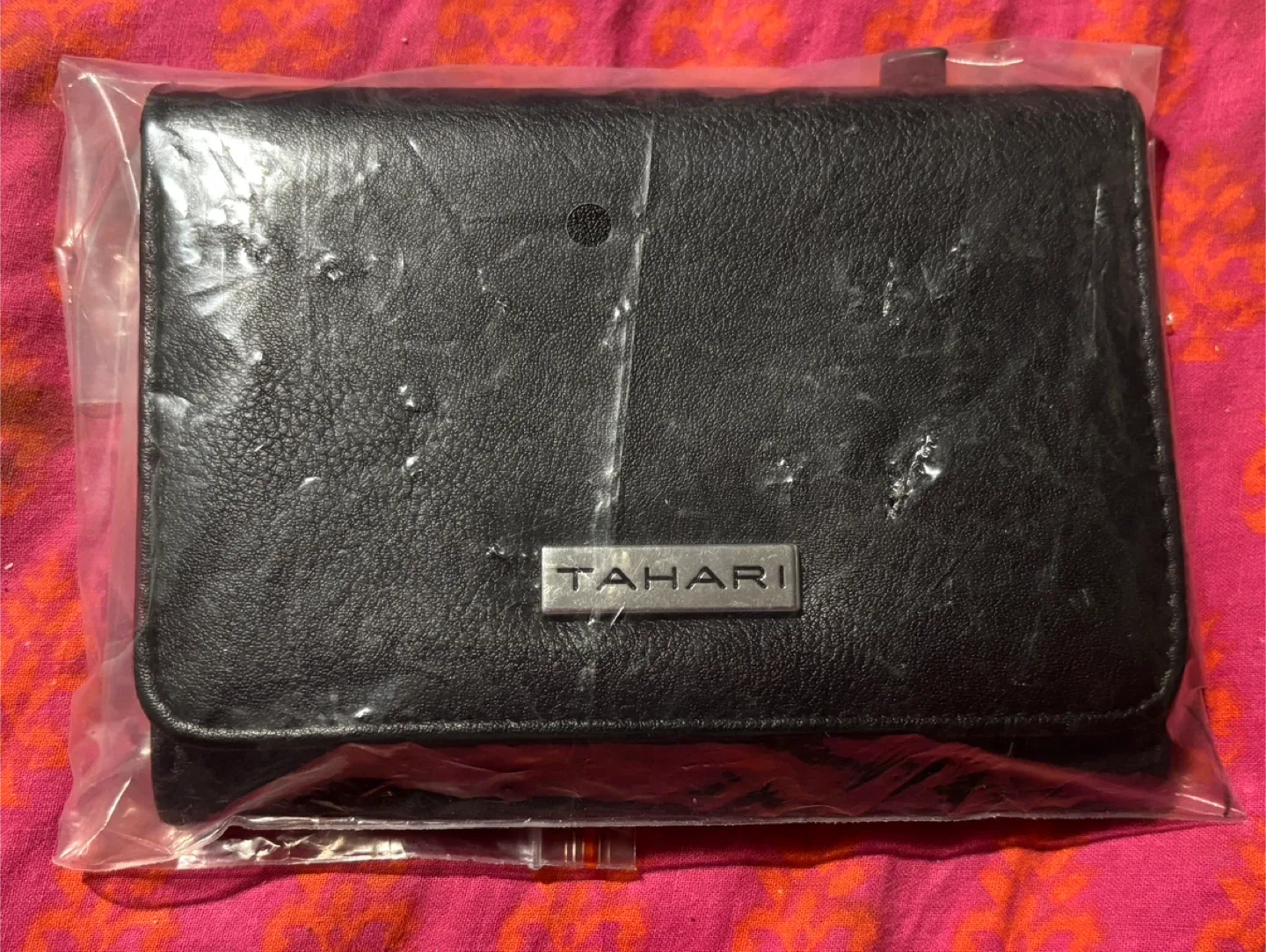 Tahari Black Trifold Wallet with ID Protect lining - Brand New! image indicator(4)