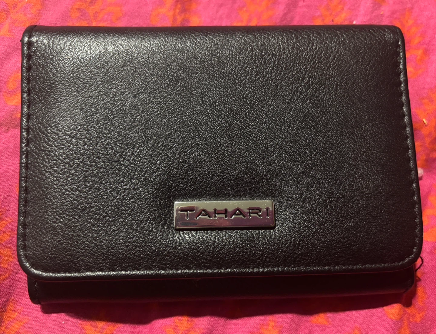 Tahari Black Trifold Wallet with ID Protect lining - Brand New!
