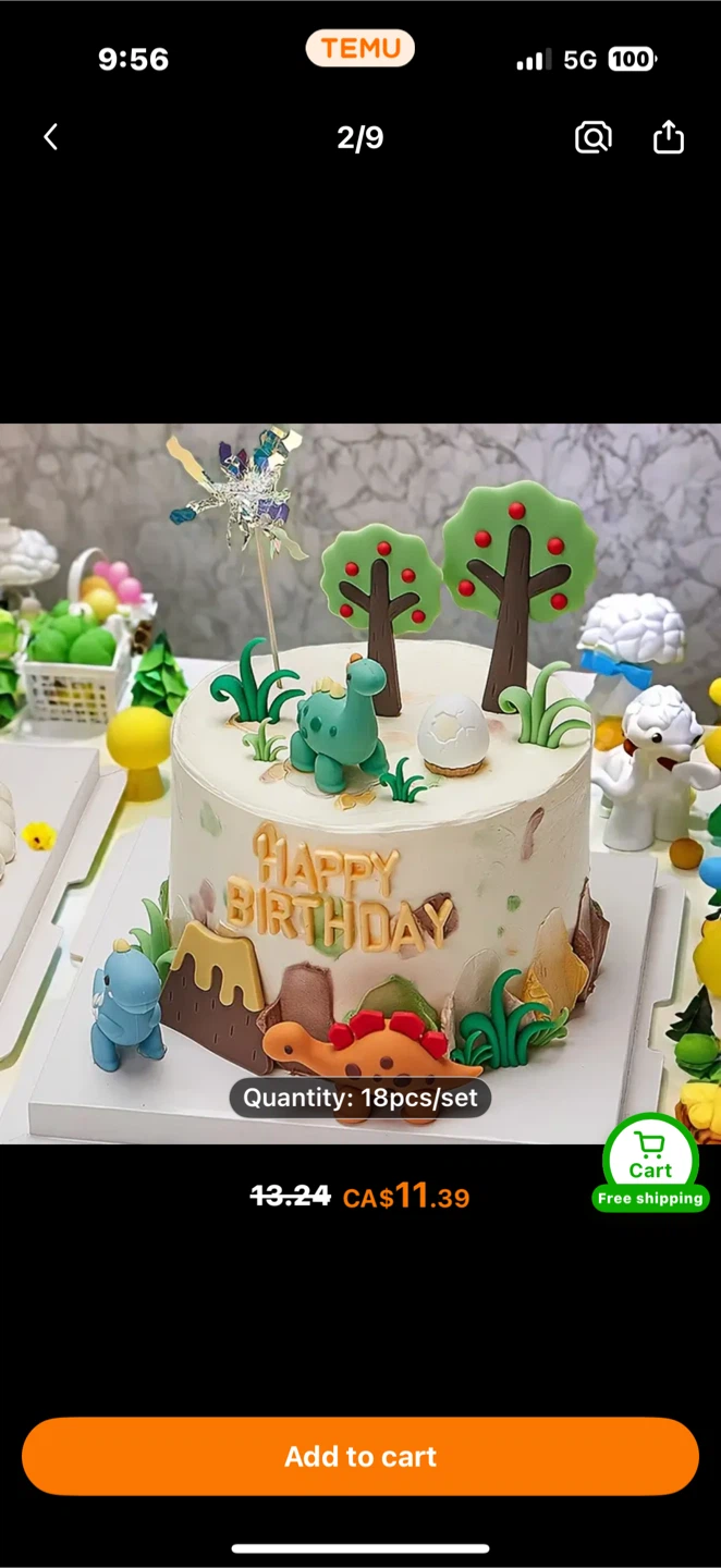 🥕FREE Dinosaur Cake Topper Set - photo 4