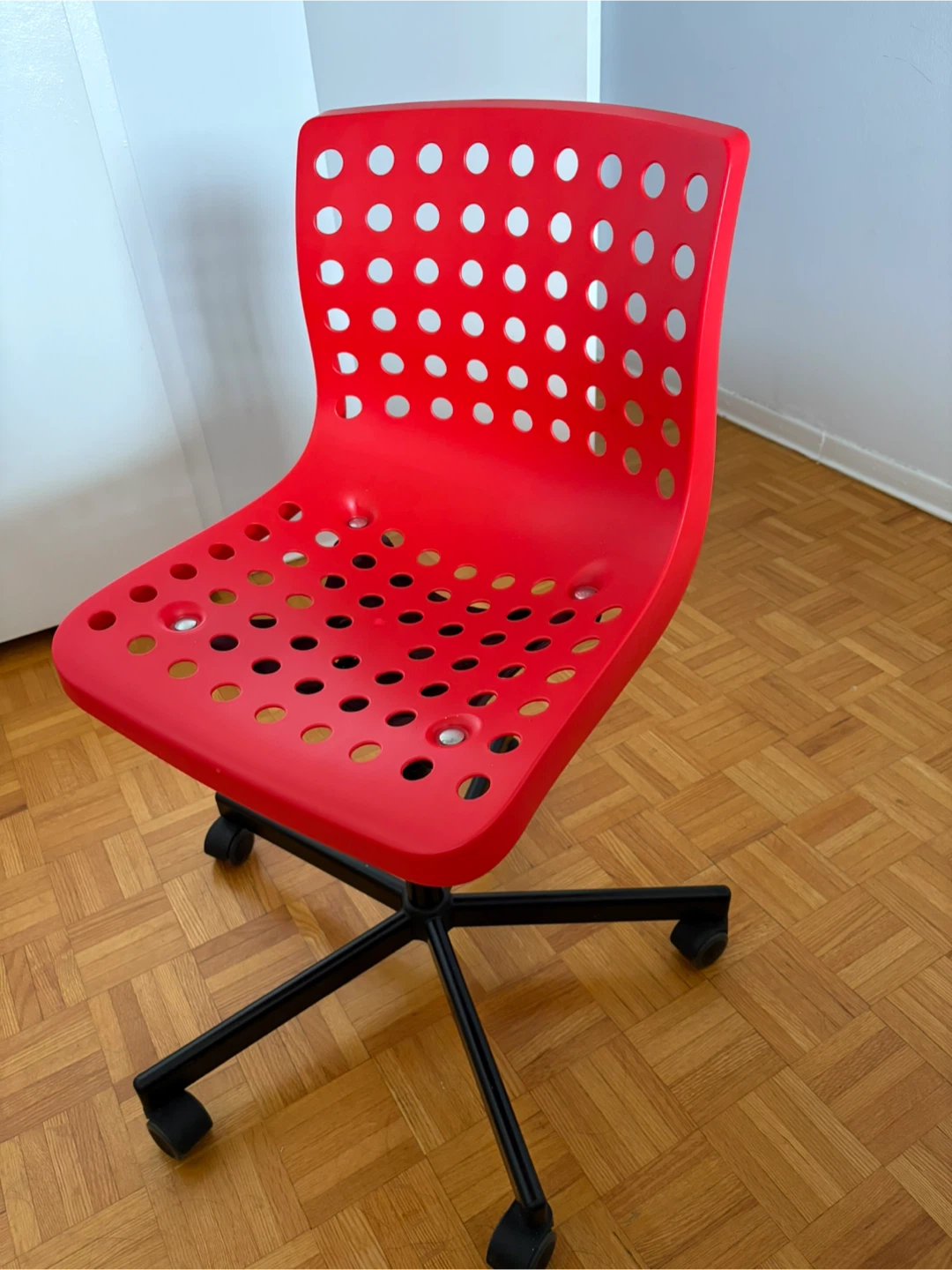 Red IKEA Markus Swivel Chair