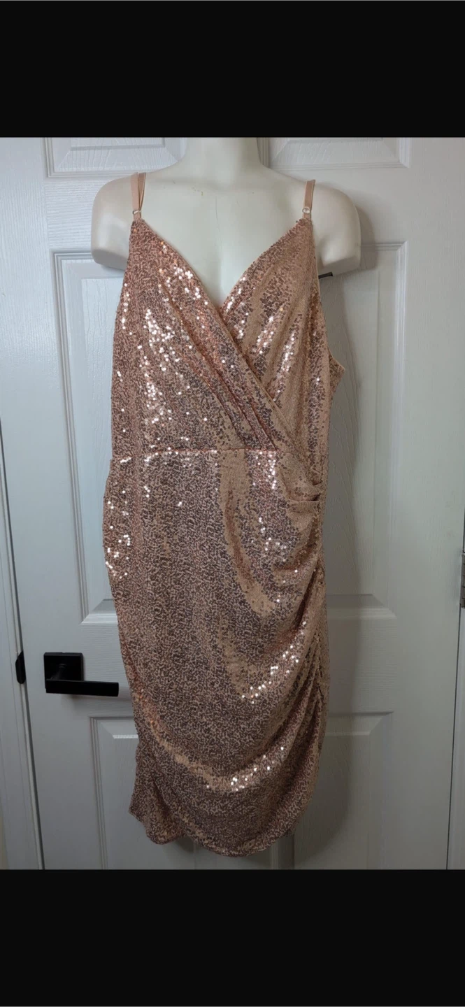 NEW! Grace Karin Sequin Sparkly Glitter Pink Sequin Mini Dress - photo 5