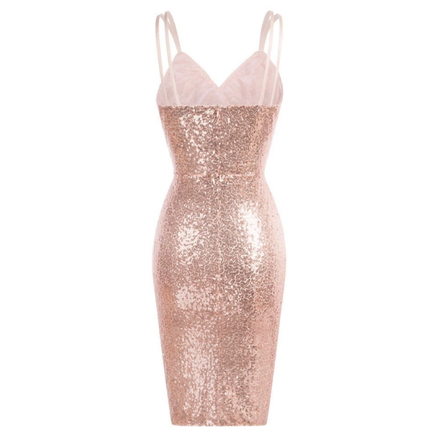 NEW! Grace Karin Sequin Sparkly Glitter Pink Sequin Mini Dress - photo 3