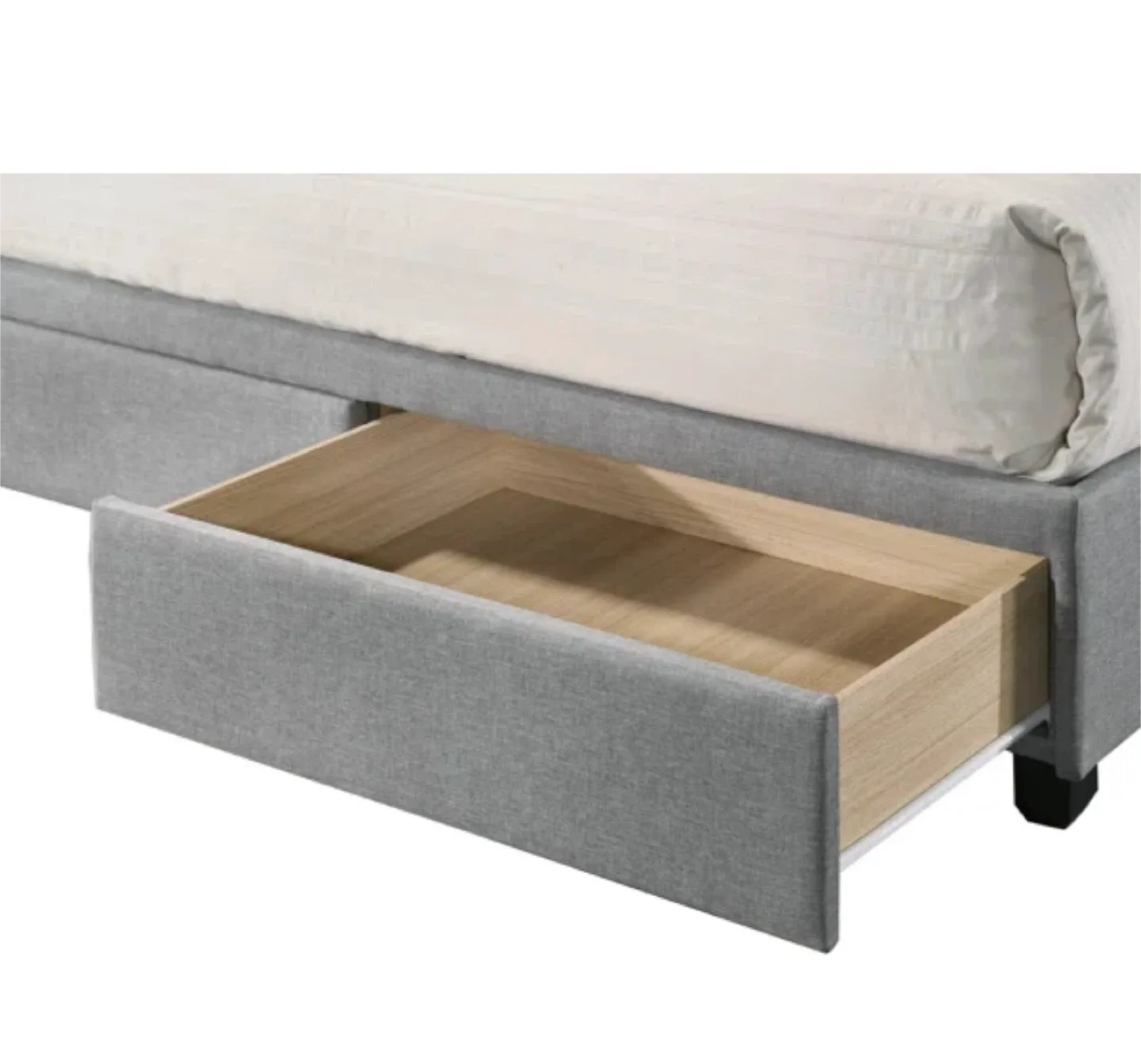 Gray Upholstered Bed Frame with Drawers (Queen) image indicator(4)