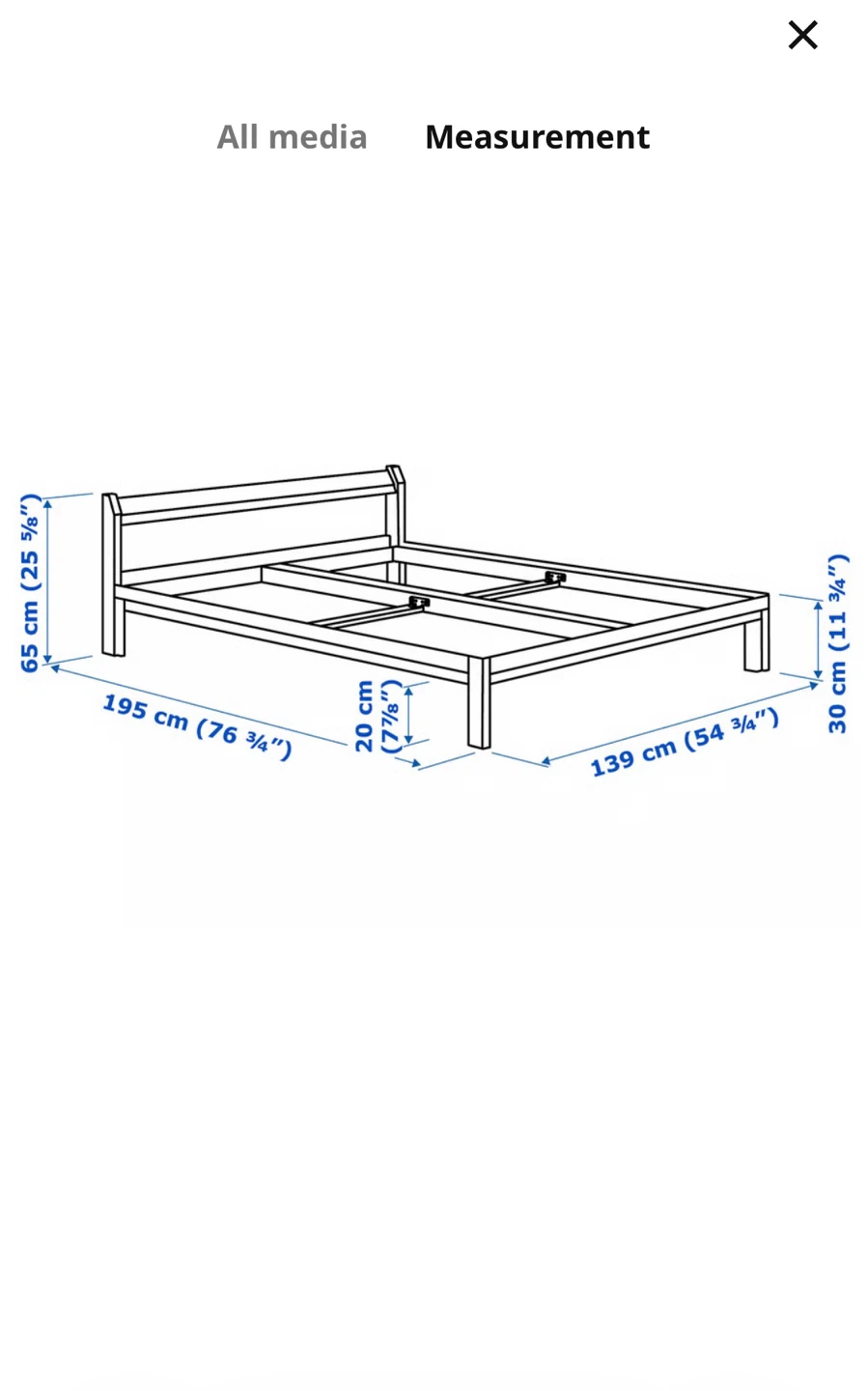 IKEA Neiden Full Bed Frame - Pine - photo 2