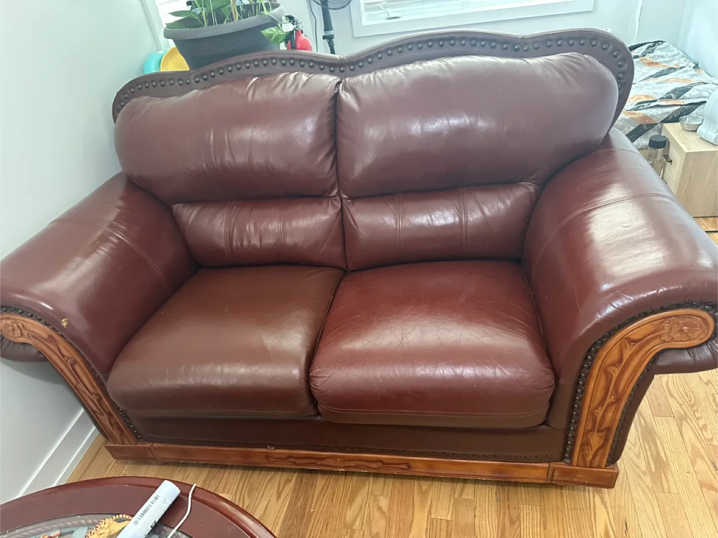Leather Sofa & Armchair Set - Brown image indicator(2)