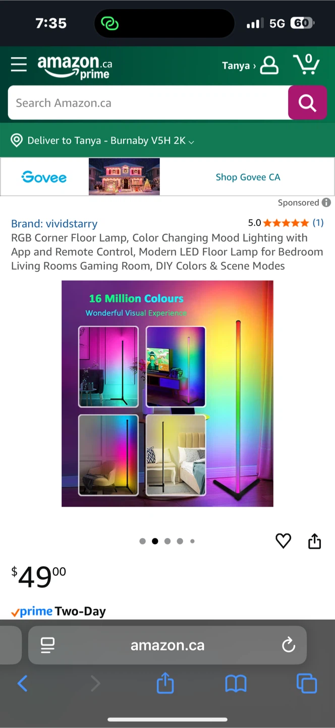 vividstarry RGB Corner Floor Lamp - photo 2