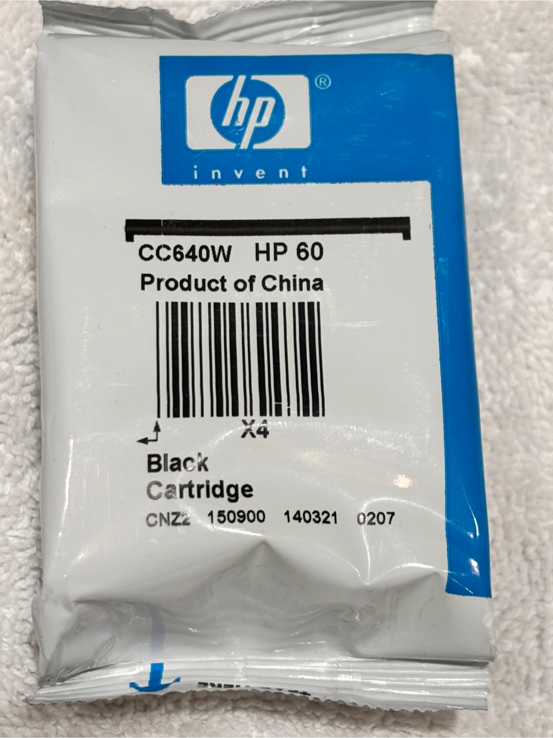 HP 60 Black Ink Cartridge - New
