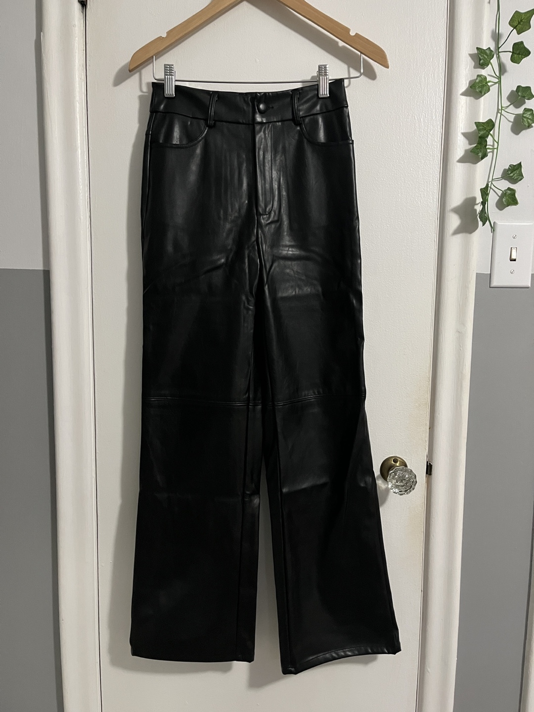 Faux Leather Pants - Size XXS