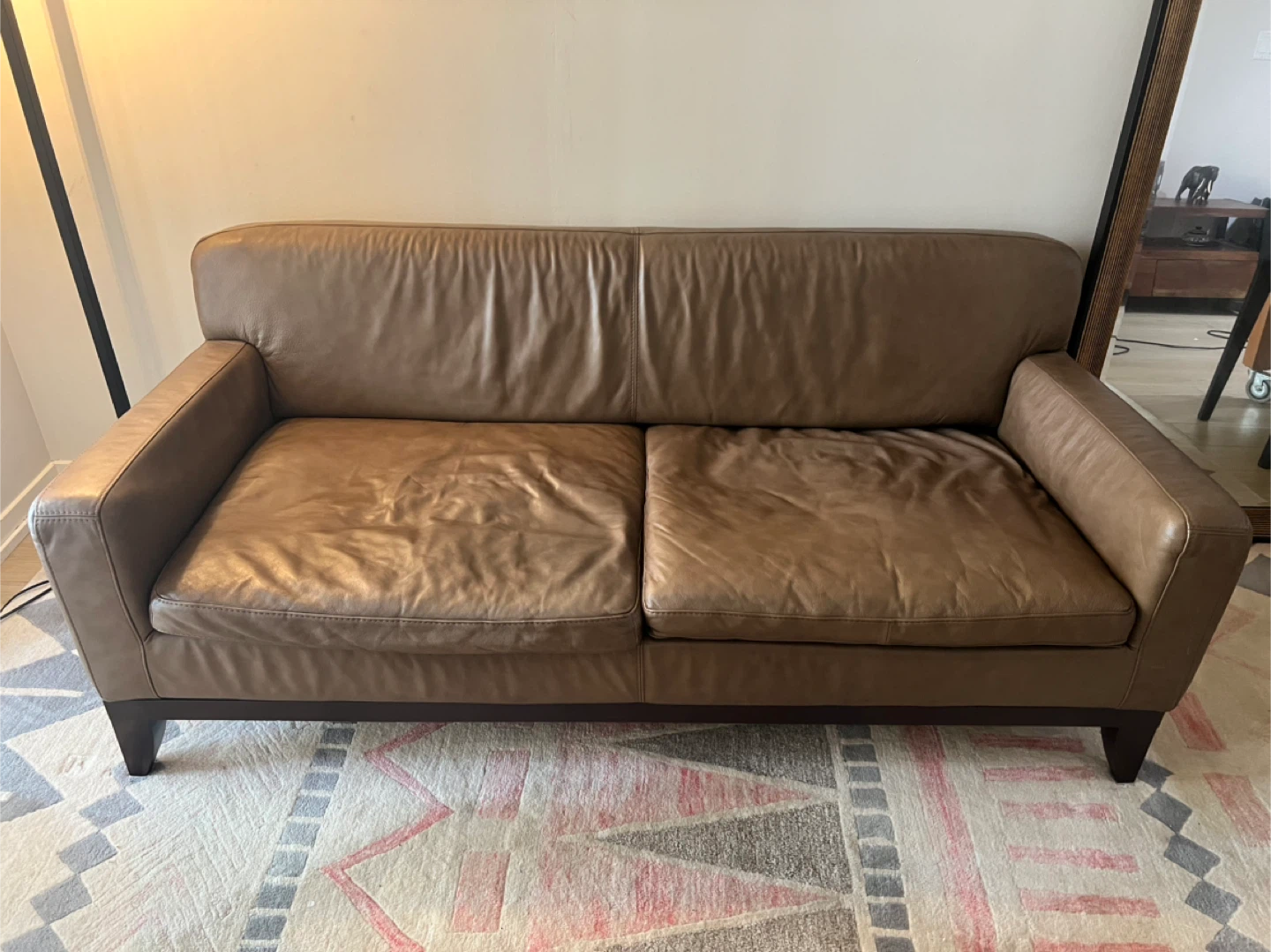 Calia Italia Brown Leather Sofa - photo 2