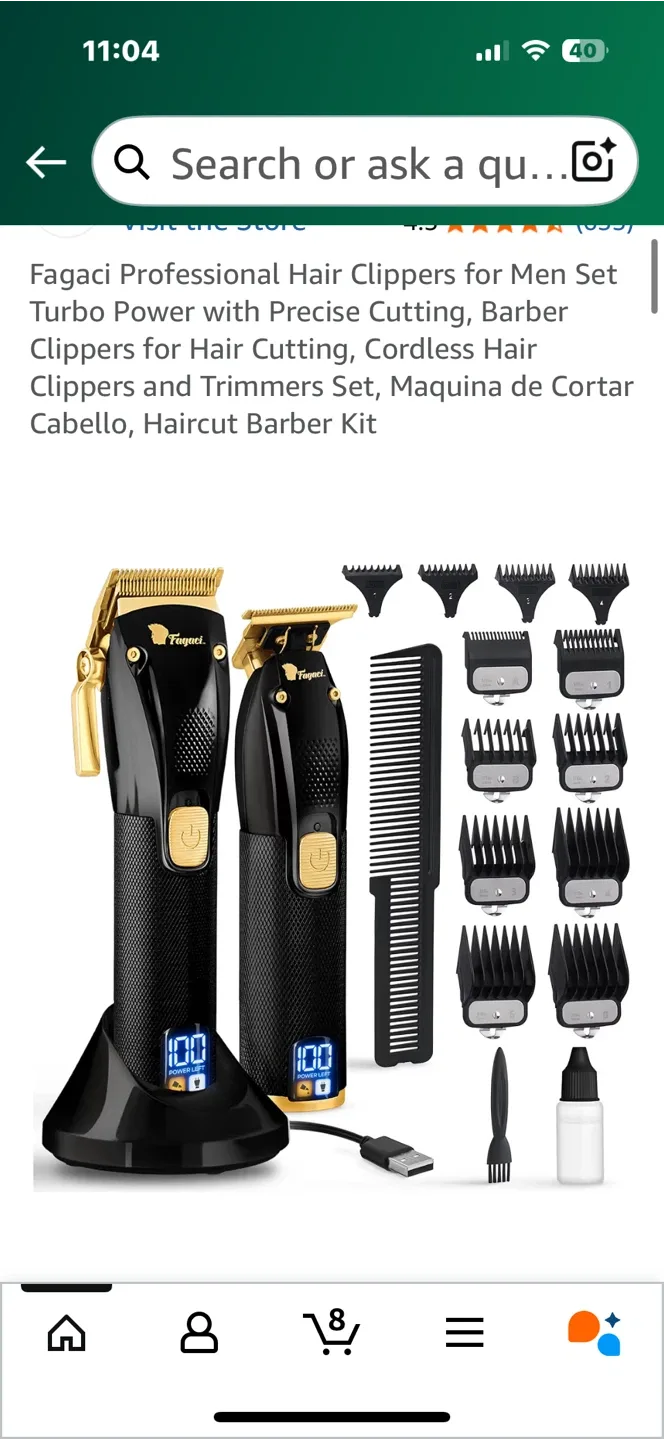 Fagaci Professional Hair Clippers Set - Like New! image indicator(4)