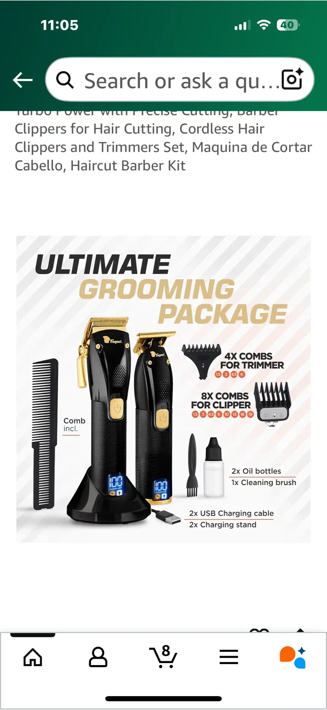 Fagaci Professional Hair Clippers Set - Like New! image indicator(8)