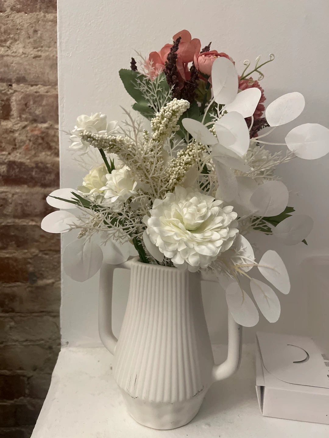 White Flower Arrangement in Vase 🥕