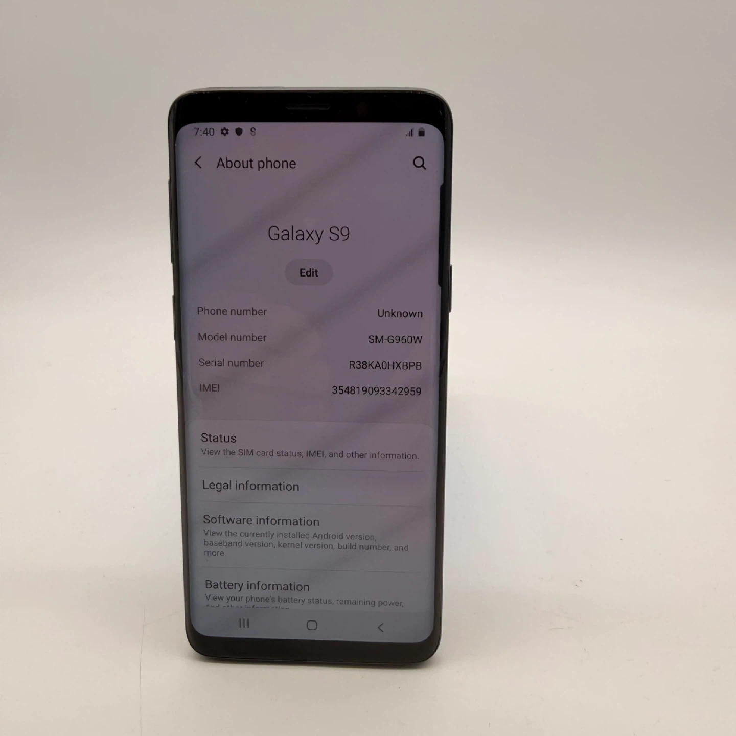 Samsung Galaxy S9 - SM-G960W - photo 4