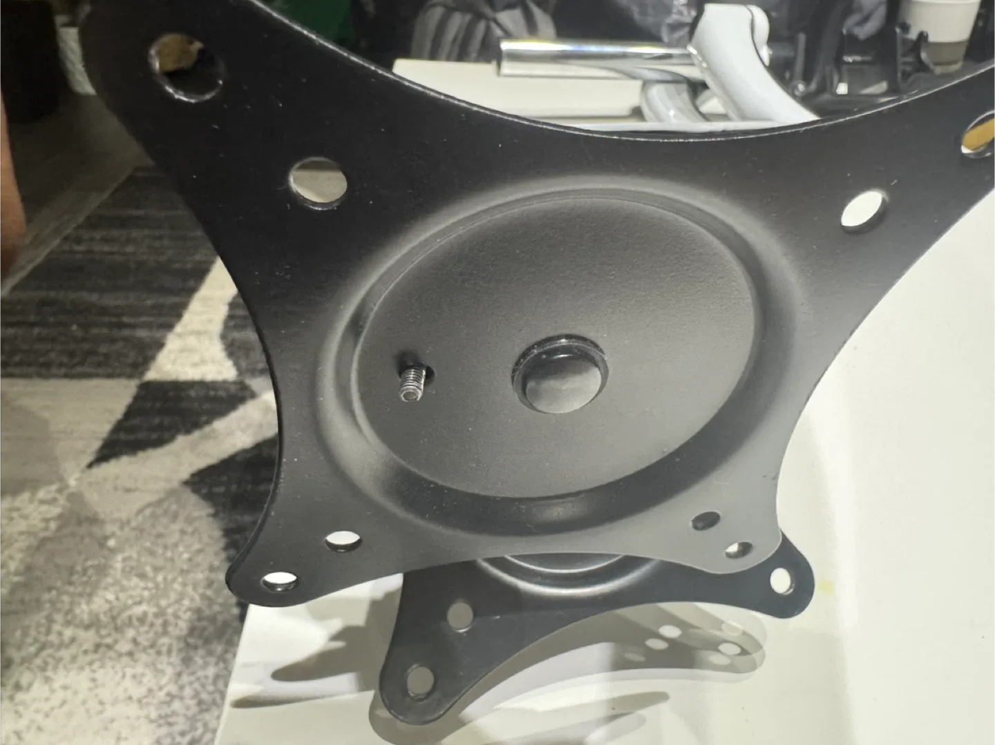 White & Black Monitor Arm Desk Mount image indicator(6)