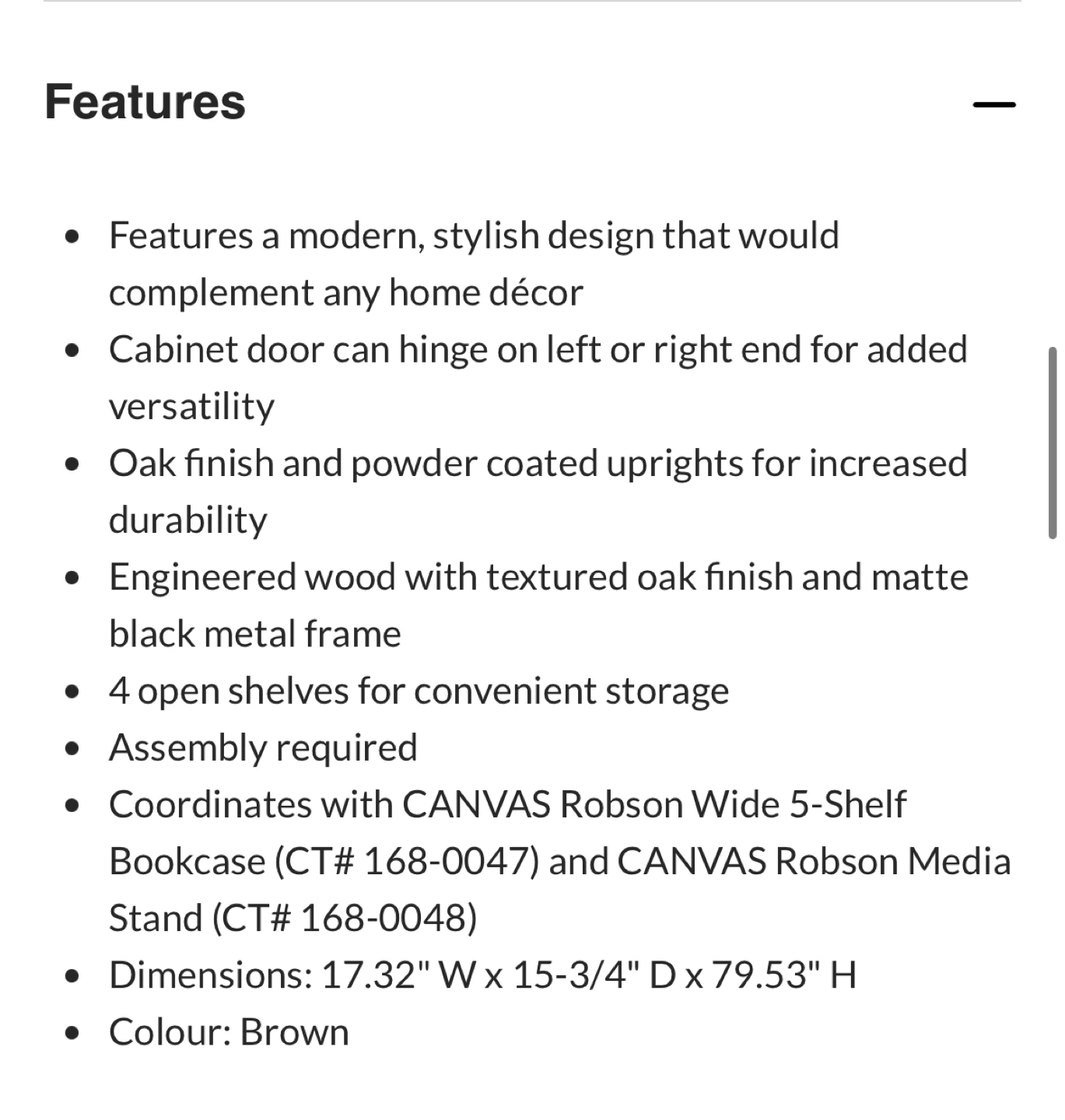 CANVAS Robson 4-Tier Bookcase with Storage Door - photo 4