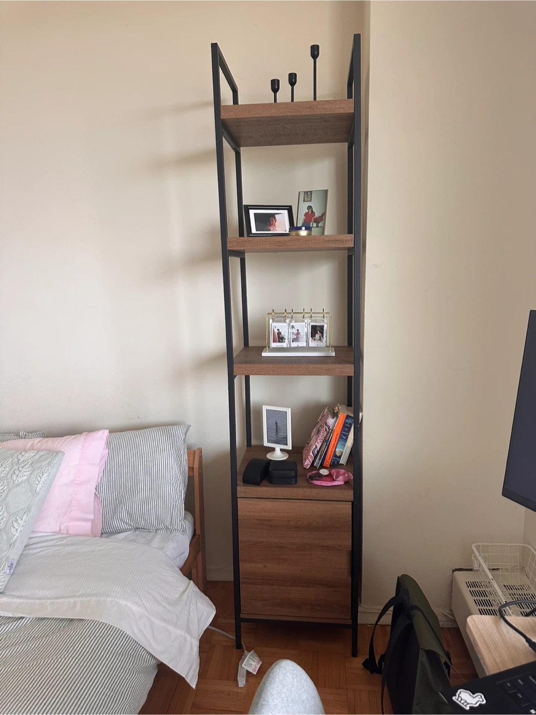CANVAS Robson 4-Tier Bookcase with Storage Door