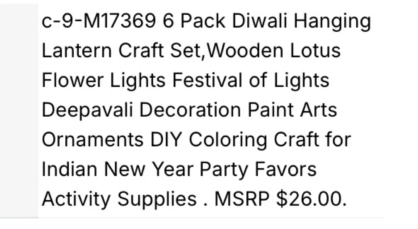 🥕Diwali Hanging Lantern Craft Set - New in Box! image indicator(3)