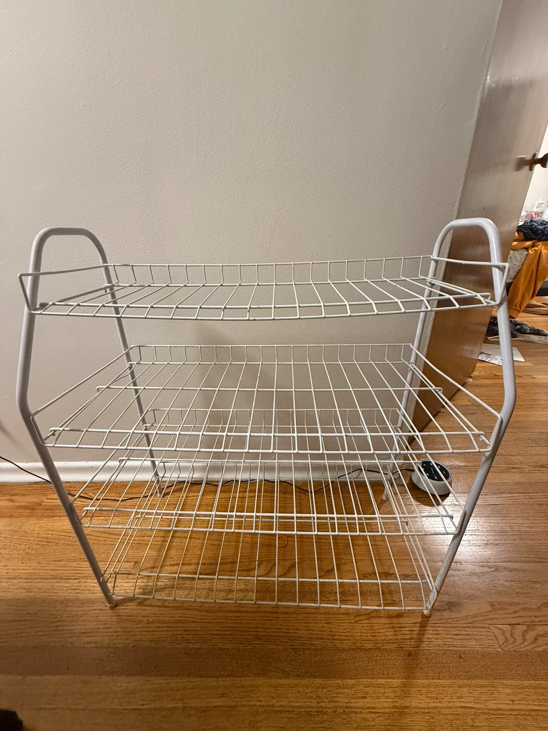 White Wire Shoe Rack