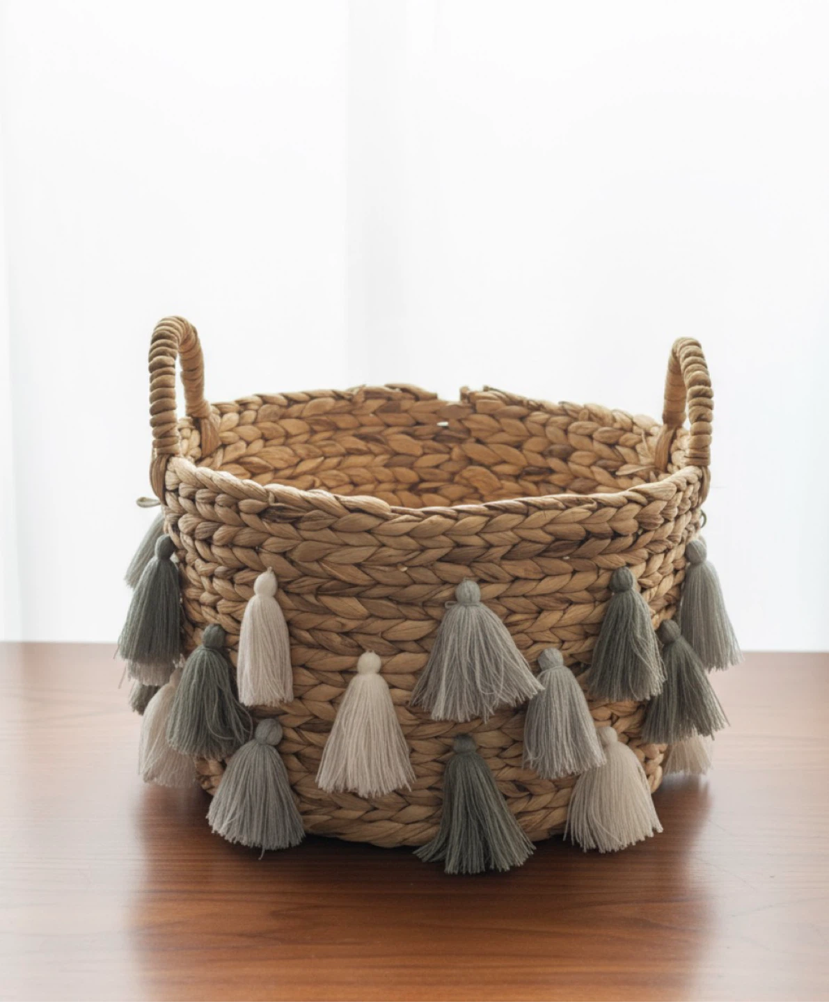Woven Basket with Tassels - photo 2