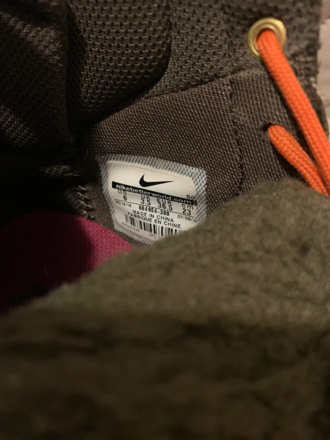 Nike Dunk Sky Hi Sneaker Boot 684954-300 Womens Size 6 image indicator(7)